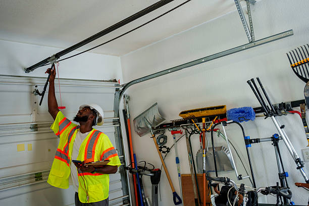 Professional Garage Door Panel Replacement technician working in Stone Park, IL